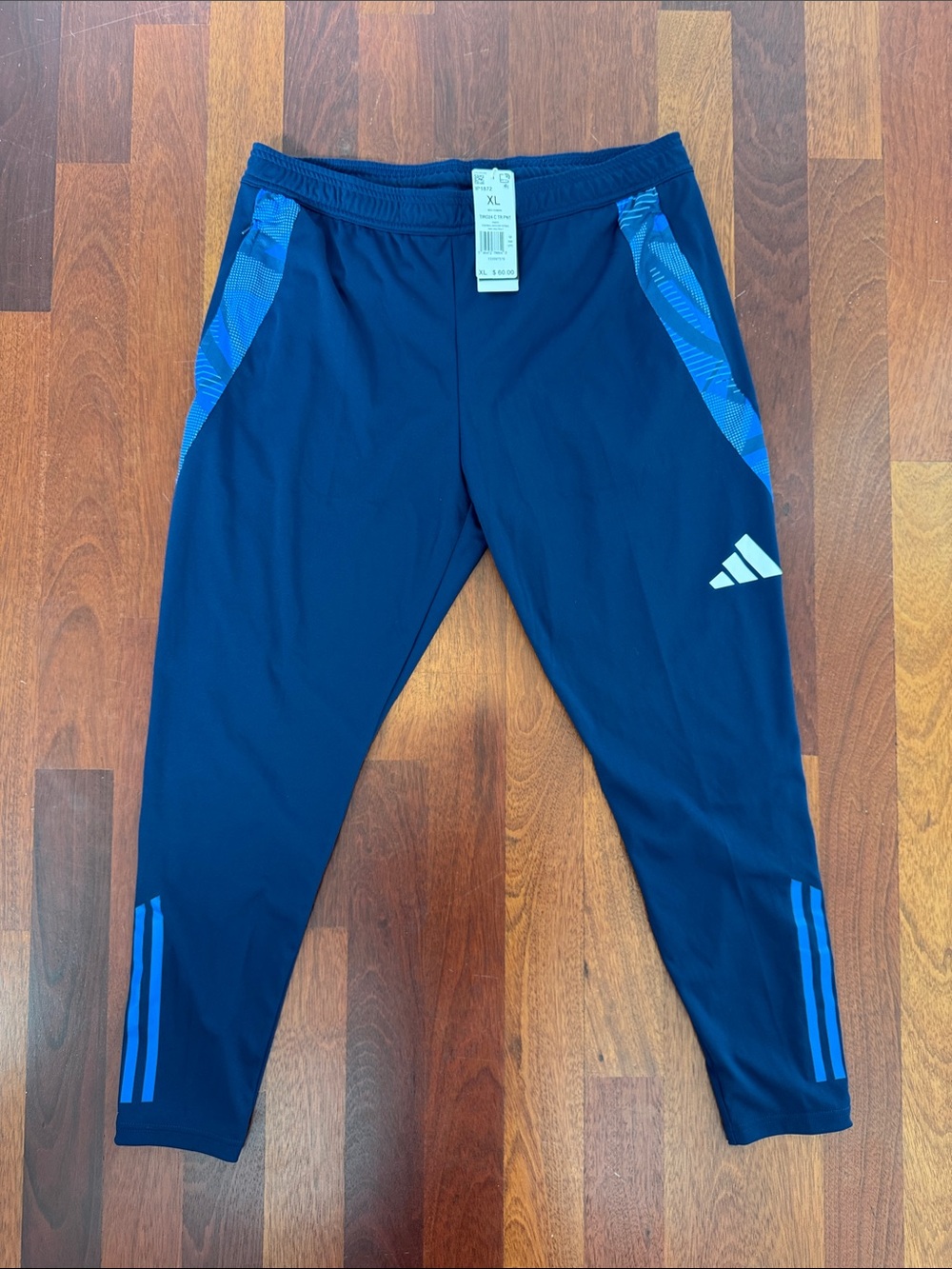adidas Navy Joggers with Bright Blue Accents - Men’s